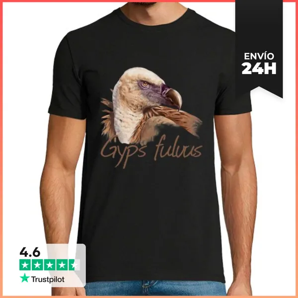 Camiseta Hombre Clásica Buitre Leonado - Retrato LaTostadora
