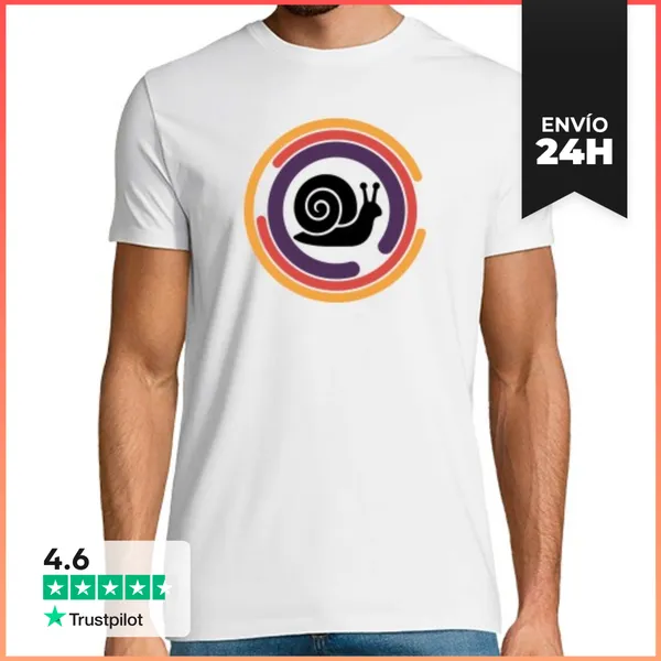 Camiseta Hombre Clásica Caracol Psicodélico LaTostadora