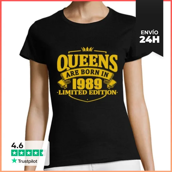Camiseta Mujer Clásica Las Reinas Nacen En 1989 LaTostadora