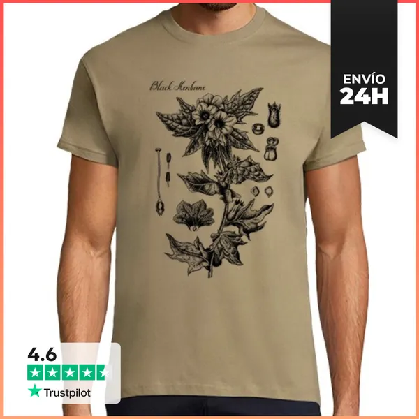 Camiseta Hombre Clásica Beleño Negro LaTostadora