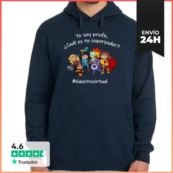 Sudadera Unisex Con Capucha Profengers Blanco LaTostadora