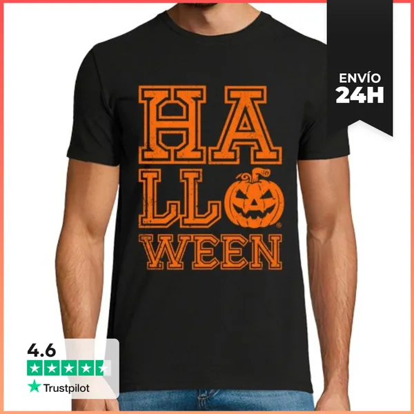 Camiseta Hombre Clásica Halloween Cool LaTostadora