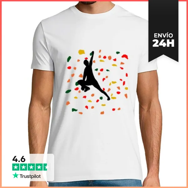 Camiseta Hombre Clásica COLOR EN EL ROCODROMO LaTostadora