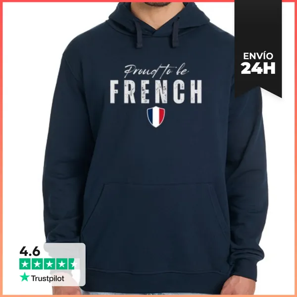 Sudadera Unisex Con Capucha Francés Orgulloso, Amo Francia