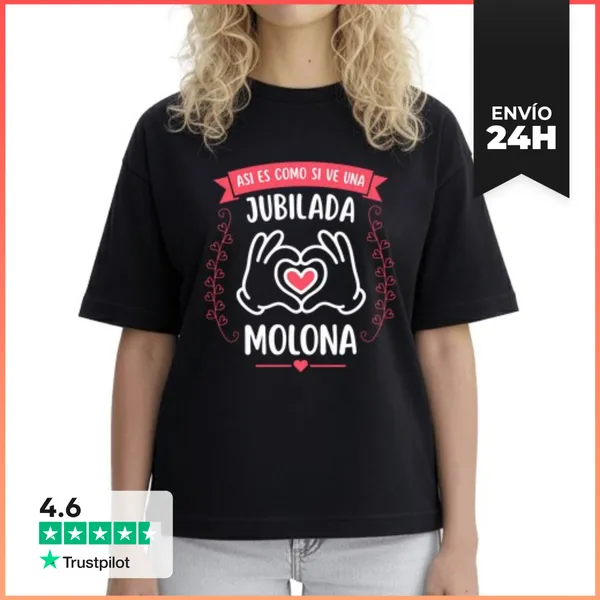 Camiseta Mujer Boxy Asi Es Como Se Ve Una Jubilada Molona