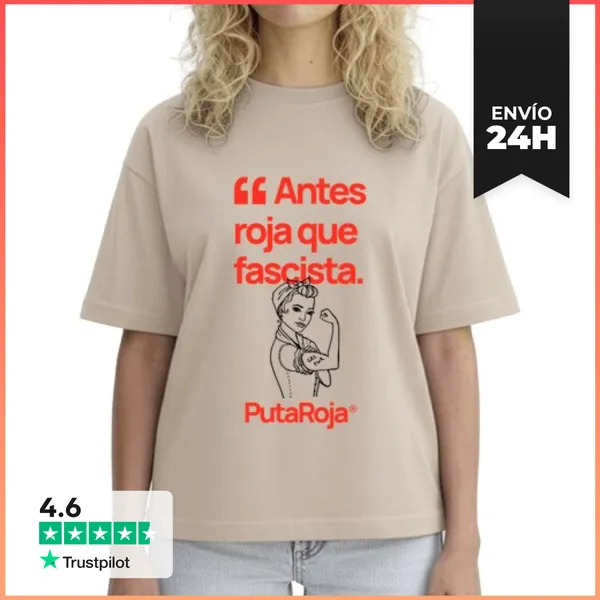 Camiseta Mujer Boxy Camiseta Oversize AntesRoja LaTostadora