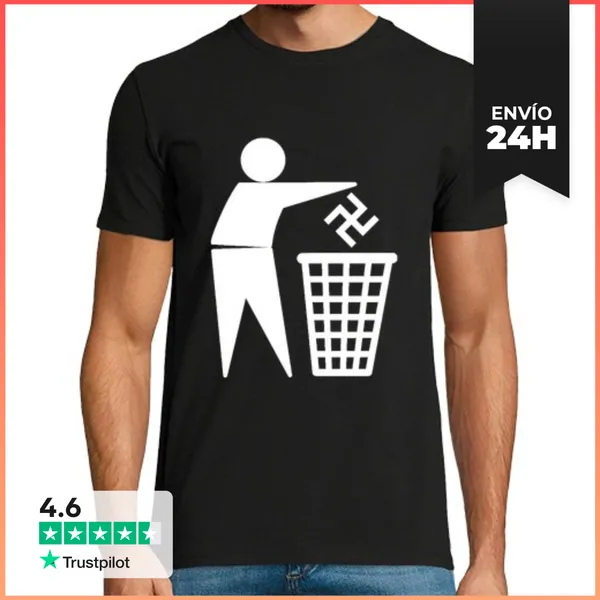 Camiseta Hombre Clásica Fuera Nazis LaTostadora