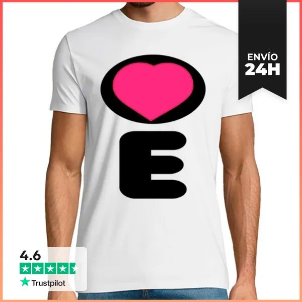 Camiseta Hombre Clásica MITAD LOVE 2 Busca LV LaTostadora