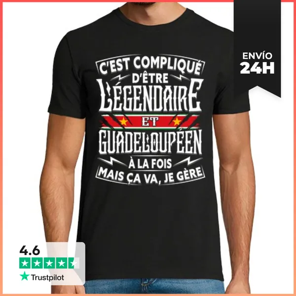 Camiseta Hombre Clásica Guadaloupe Guadaloupeen LaTostadora