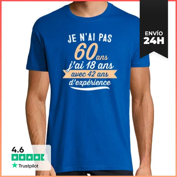 Camiseta Hombre Clásica Camiseta Idea Regalo 60 Años LaTostadora