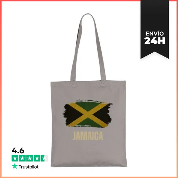 Bolsa De Tela Bandera De Jamaica Vintage Grunge LaTostadora