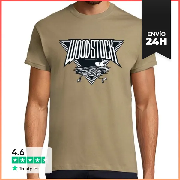 Camiseta Hombre Clásica Woodstock ROCK 2 LaTostadora