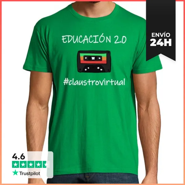 Camiseta Hombre Clásica Educación 2.0 Blanco LaTostadora