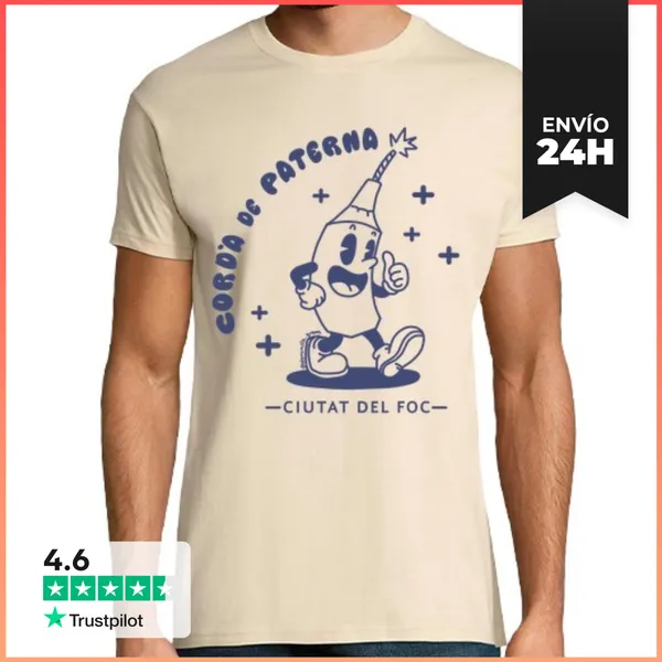 Camiseta Hombre Clásica Cordà De Paterna Azul Delante LaTostadora