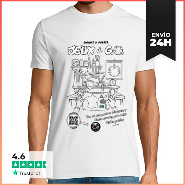 Camiseta Hombre Clásica Enigma Para Llevar - Juegos De G.o.,
