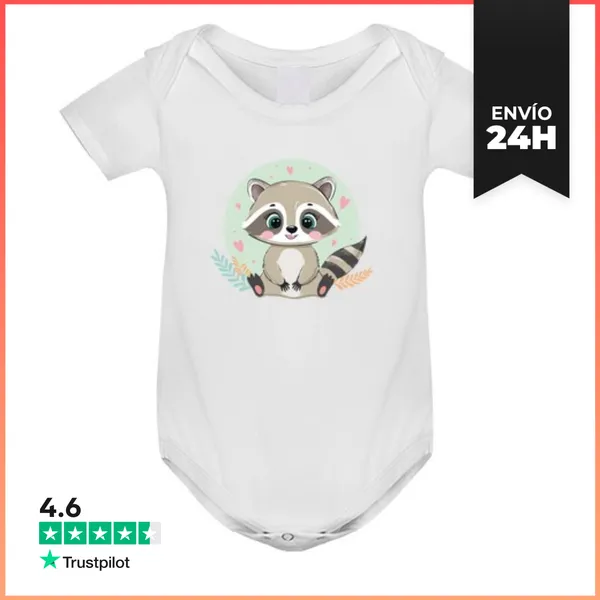 Body Bebé Mapache Kawaii LaTostadora