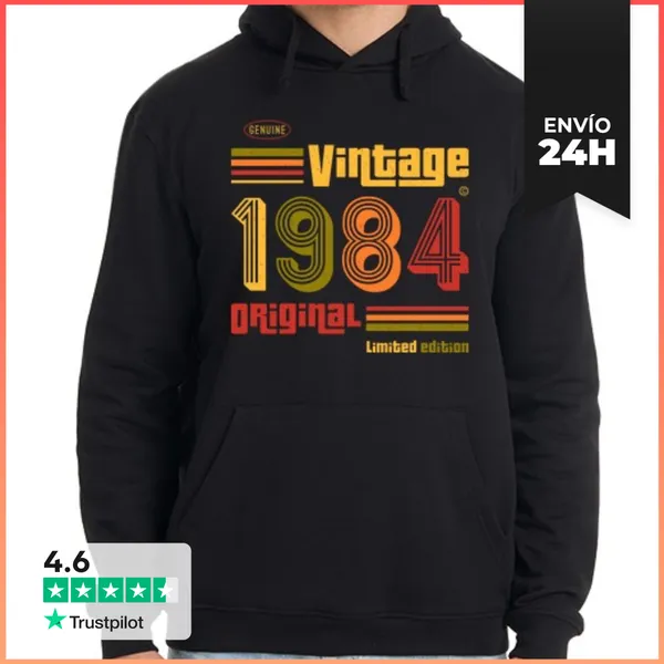 Sudadera Unisex Con Capucha Vintage 1984 LaTostadora