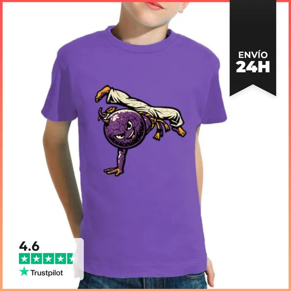 Camiseta Clásica Para Niños Fruta De La Pasión Capoeira Vintage