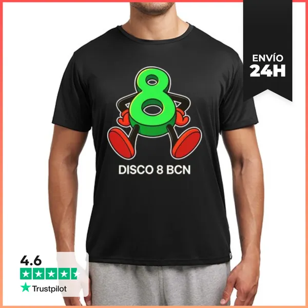 Camiseta Deportiva Hombre Disco Ocho BCN LaTostadora