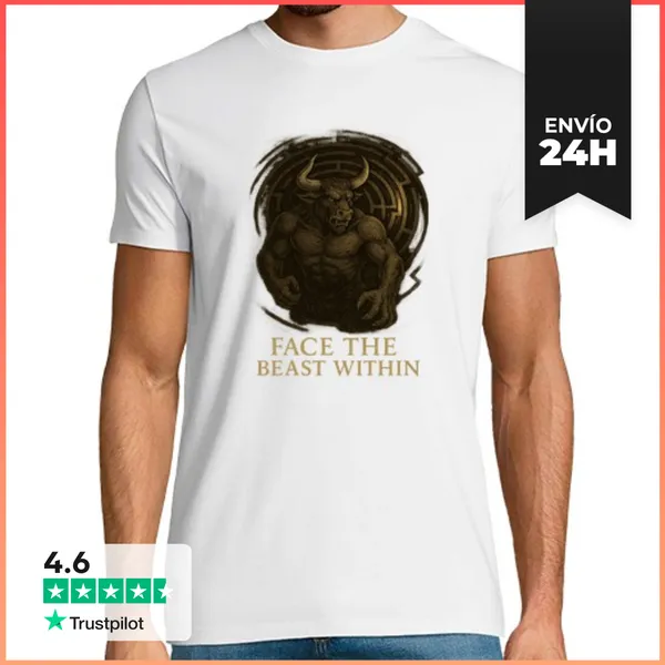 Camiseta Hombre Clásica Enfrenta A La Bestia Dentro LaTostadora
