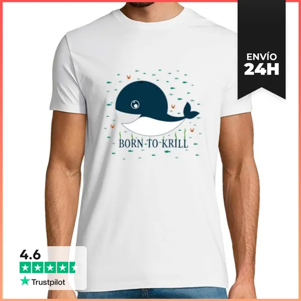 Camiseta Hombre Clásica Born To Krill LaTostadora