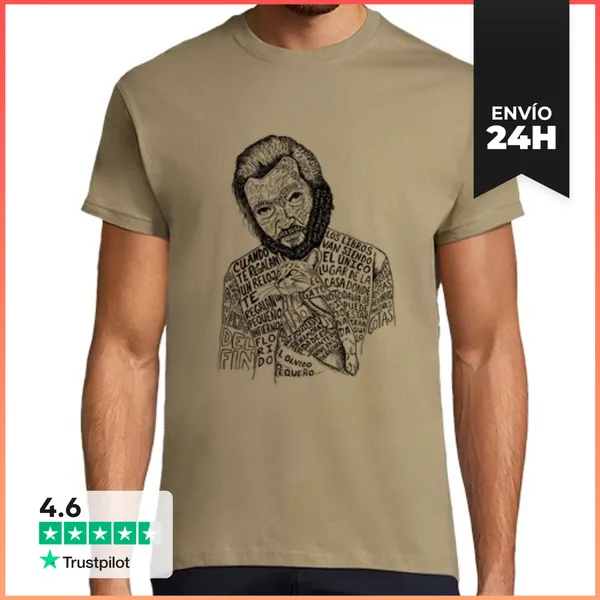 Camiseta Hombre Clásica Julio Cortazar H3 LaTostadora
