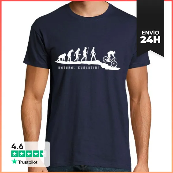 Camiseta Hombre Clásica Natural Evolution MTB LaTostadora