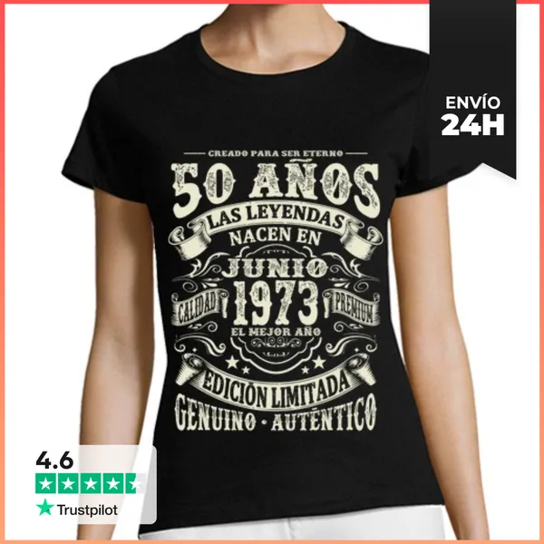 Camiseta Mujer Clásica Junio 1973 - 50 Años LaTostadora