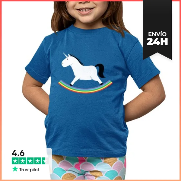Camiseta Clásica Para Niños Unicornio Mecedora LaTostadora