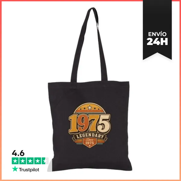 Bolsa De Tela Vintage 1975 Legendary, Original, Retro Classic