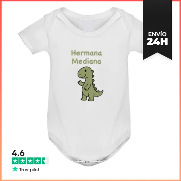 Body Bebé Hermana Mediana Dinosaurio LaTostadora