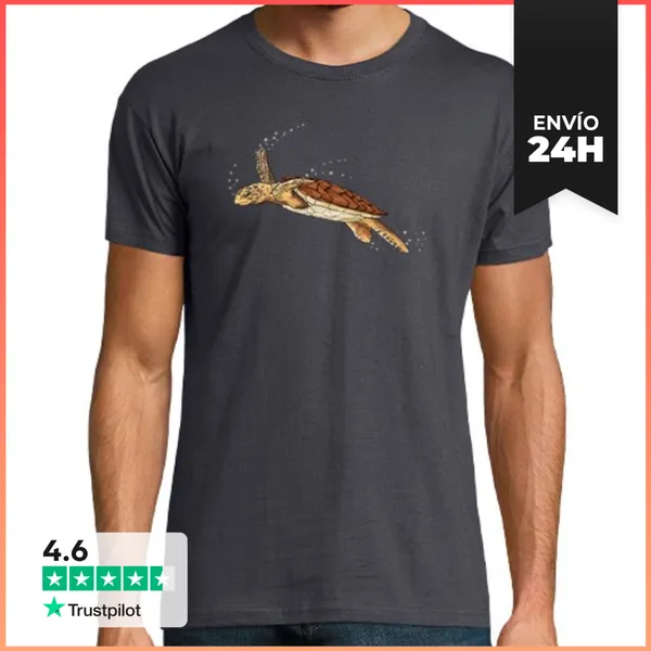 Camiseta Hombre Clásica Tortuga Carey LaTostadora