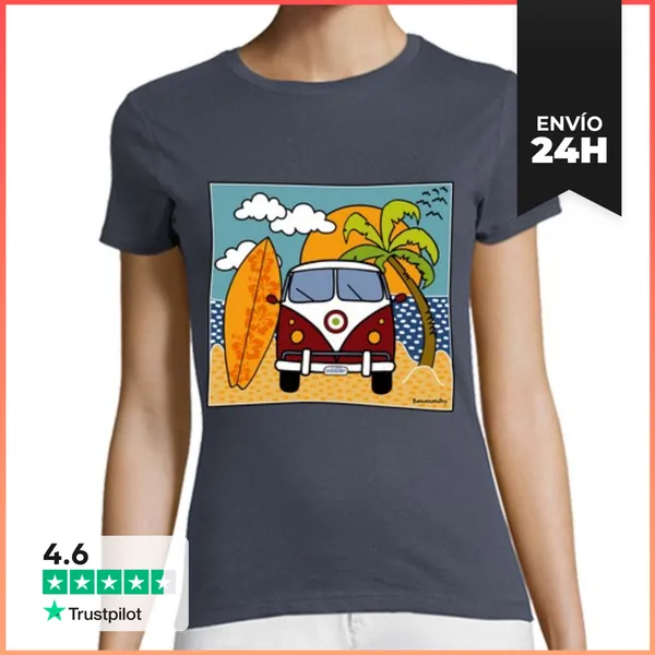 Camiseta Mujer Clásica Surf Why Los Caños LaTostadora