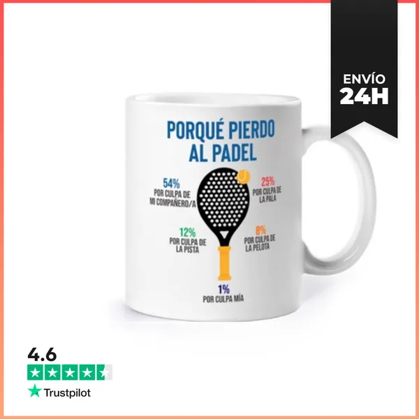 Taza Porqué Pierdo Al Pádel Divertido LaTostadora