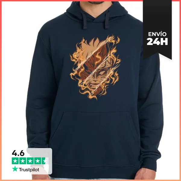 Sudadera Unisex Con Capucha Modo Kyuubi Ninja LaTostadora