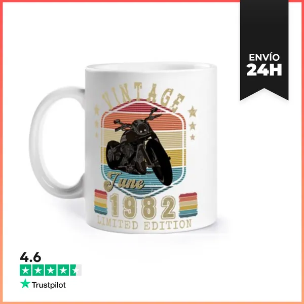 Taza Bicicleta Vintage Edición Junio 1982 LaTostadora