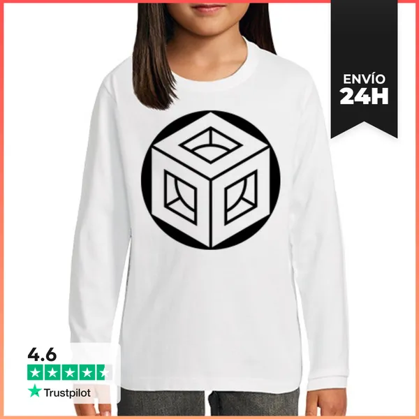 Camiseta Manga Larga Para Niños Diseño De Círculo De Cultivo Del