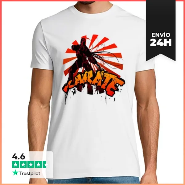 Camiseta Hombre Clásica Karate - Artkeko LaTostadora