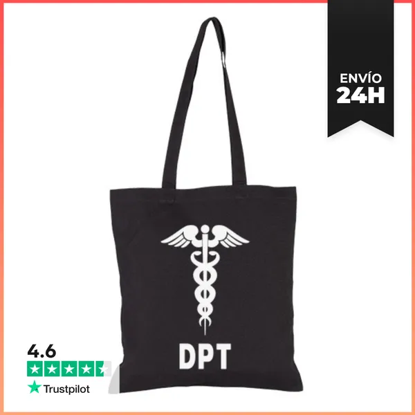 Bolsa De Tela Doctor En Fisioterapia Dpt Caduceo LaTostadora