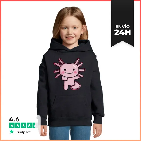 Sudadera Para Niños Con Capucha Axolote Bailando LaTostadora