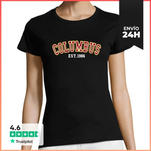 Camiseta Mujer Clásica Columbus Est 1986 LaTostadora