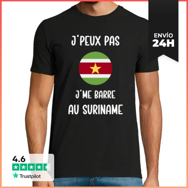 Camiseta Hombre Clásica No Puedo Me Voy A Surinam LaTostadora