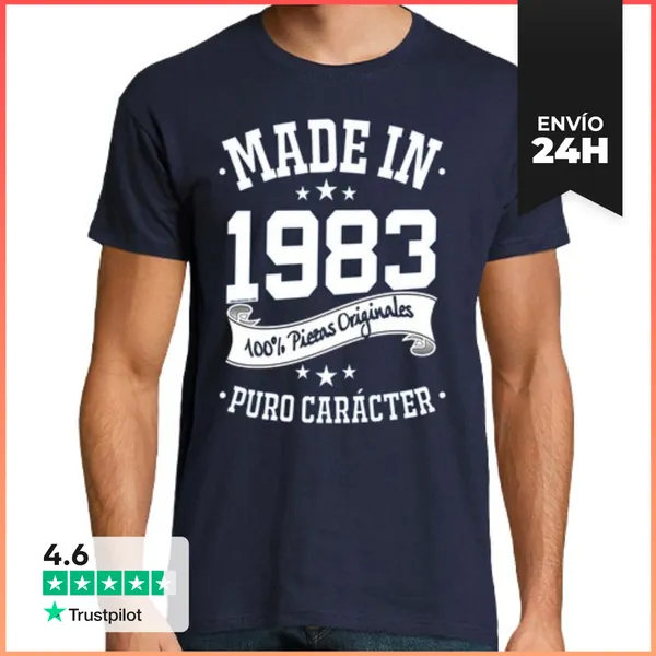 Camiseta Hombre Clásica Made In 1983 LaTostadora