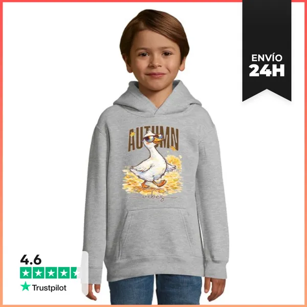Sudadera Para Niños Con Capucha Funny, Happy Walking Duck, Autumn