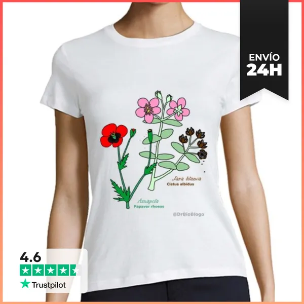 Camiseta Mujer Clásica Jara Y Amapola LaTostadora