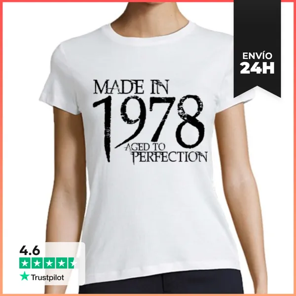 Camiseta Mujer Clásica 1978 Northwood Negro LaTostadora