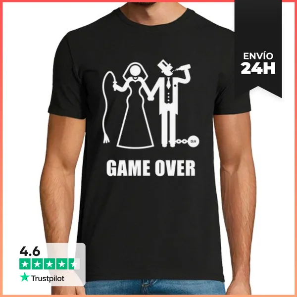 Camiseta Hombre Clásica Juego Terminado - Látigo Cerveza Recién