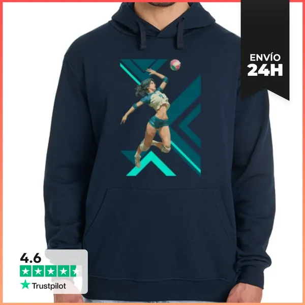Sudadera Unisex Con Capucha Voleibol Opuesto Atacante Opuesto