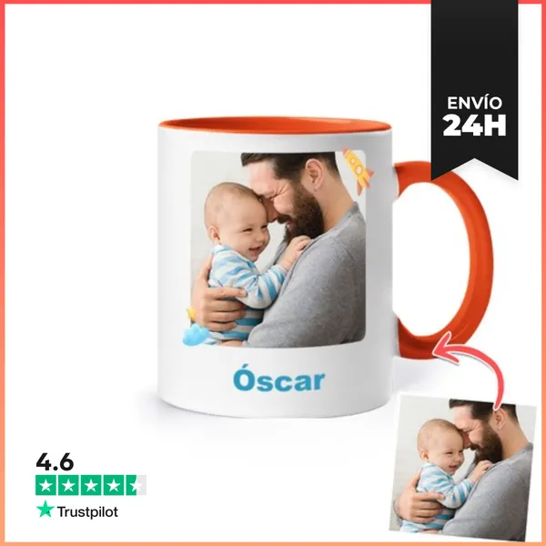Taza De Colores Taza Papa Te Quiero Mucho Foto Texto