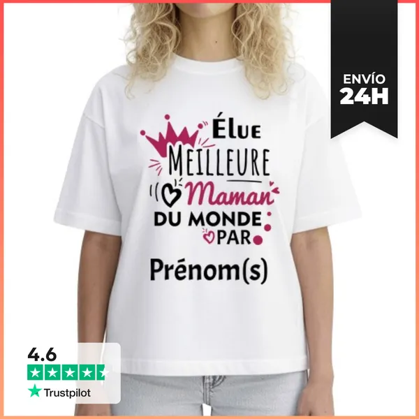 Camiseta Mujer Boxy Votado Como El Mejor Regalo Personal Pa